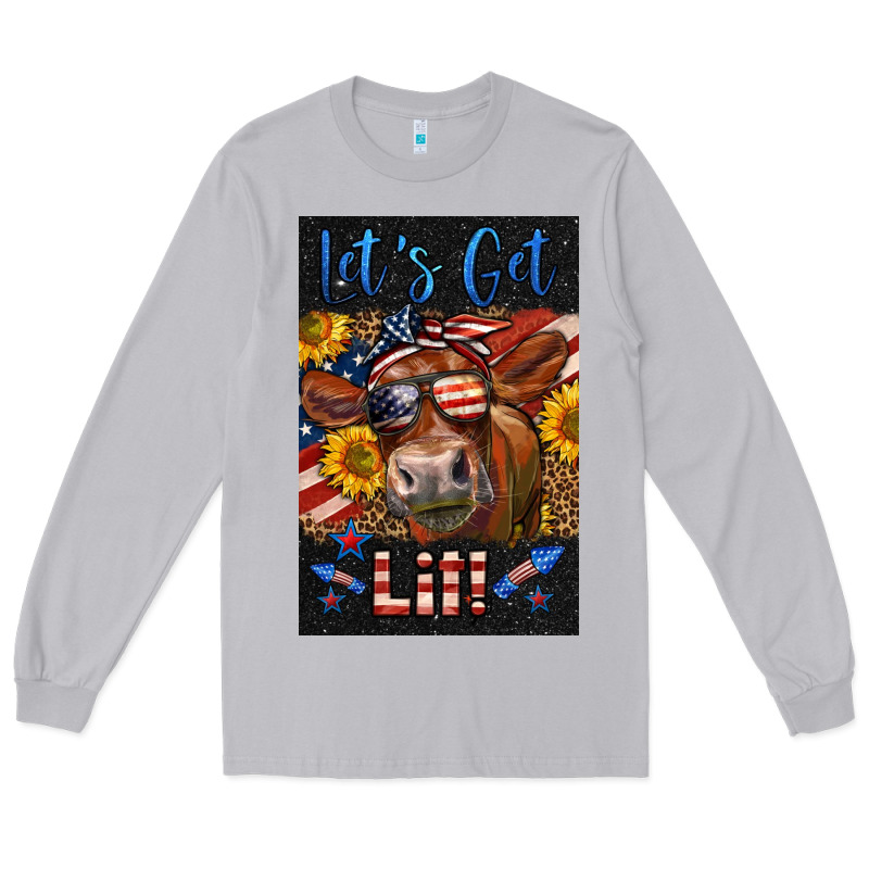 Western Let's Get Lit Cow Long Sleeve Tee by LillyAllenDesigns | Teevron