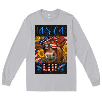 Moon Dust Western Let's Get Lit Cow Long Sleeve Tee - LillyAllenDesigns