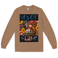 Toasted Coconut Western Let's Get Lit Cow Long Sleeve Tee - LillyAllenDesigns