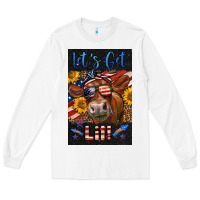 White Western Let's Get Lit Cow Long Sleeve Tee - LillyAllenDesigns