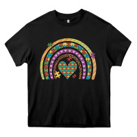 Black autism awareness heart leopard rainbow Heavy Core Tee - Artiststas