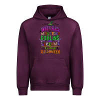 Mauve Wine witches monsters goblins and screams its almost halloween Urban Hoodie - CowGirlArtShop
