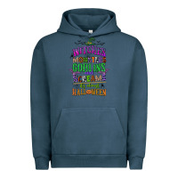 Pigment Midnight Navy witches monsters goblins and screams its almost halloween Urban Hoodie - CowGirlArtShop