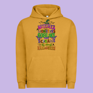 Witches Monsters Goblins And Screams Its Almost Halloween Urban Hoodie Designed By Cowgirlartshop