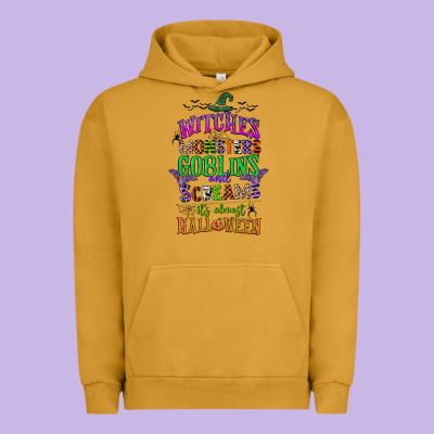 Witches Monsters Goblins And Screams Its Almost Halloween Urban Hoodie Designed By Cowgirlartshop