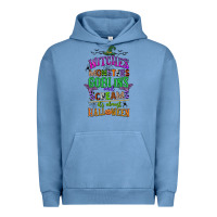 Pigment Pebble Blue witches monsters goblins and screams its almost halloween Urban Hoodie - CowGirlArtShop