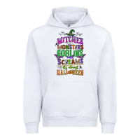 White witches monsters goblins and screams its almost halloween Urban Hoodie - CowGirlArtShop