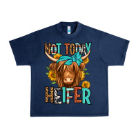 Navy not today heifer long haired cow Urban Heavy Tee - Jasminsmagicworld
