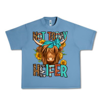Not Today Heifer Long Haired Cow Urban Heavy Tee | Teevron