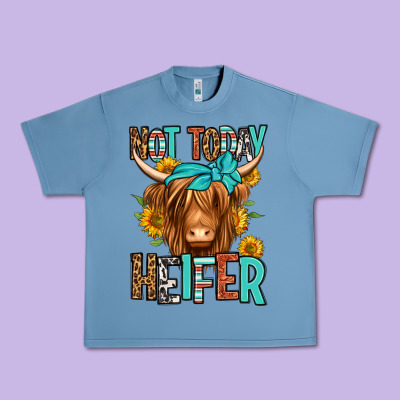 Not Today Heifer Long Haired Cow Urban Heavy Tee Designed By Jasminsmagicworld