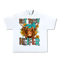 White not today heifer long haired cow Urban Heavy Tee - Jasminsmagicworld