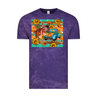 Cloud Purple Farm life fall barn and truck Vintage Tee - Artiststas
