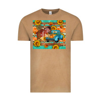 Vintage Camel Farm life fall barn and truck Vintage Tee - Artiststas