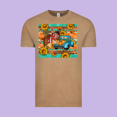 Farm Life Fall Barn And Truck Vintage Tee Designed By Artiststas