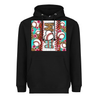 Black baseball mom Heavyweight Hoodie - LillyAllenDesigns