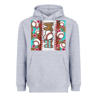 Heather Grey baseball mom Heavyweight Hoodie - LillyAllenDesigns