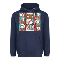 Navy baseball mom Heavyweight Hoodie - LillyAllenDesigns