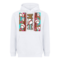White baseball mom Heavyweight Hoodie - LillyAllenDesigns