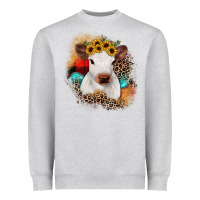 Heather Grey christmas heifer Heavyweight Sweatshirt - JahusDesignShop