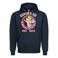 Navy cupid co Zipper Hoodie - MaliasSmallBusiness