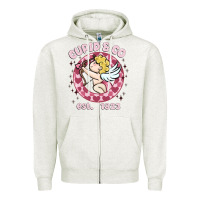 Oatmeal Heather cupid co Zipper Hoodie - MaliasSmallBusiness