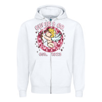 White cupid co Zipper Hoodie - MaliasSmallBusiness