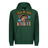 Sports Green show me your bobbers Premium Hoodie - JahusDesignShop