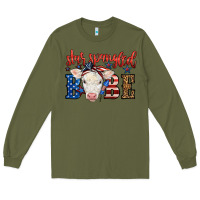 Army Green Western Star Spangled Baby Cow Long Sleeve Tee - LillyAllenDesigns