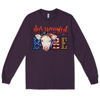 Plum Western Star Spangled Baby Cow Long Sleeve Tee - LillyAllenDesigns