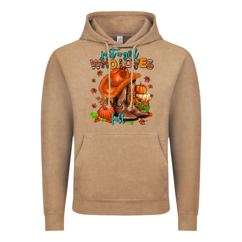 Jusr A Girl Who Loves Fall  Cowgirl Vintage Hoodie by AdoDesignShop | Teevron
