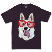 Plum white shepherd with love glasses Premium Tee - RanaPortraitStore