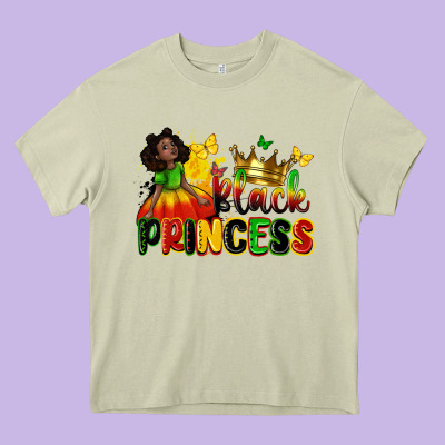 Black Princess Heavy Core Tee Designed By Zillion Design Studio