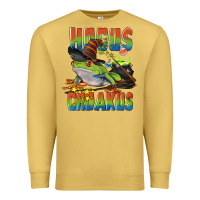 Antique Gold Hocus Croakus Halloween Frog Premium Sweatshirt - LillyAllenDesigns