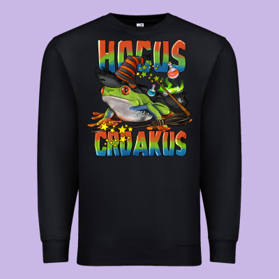 Hocus Croakus Halloween Frog Premium Sweatshirt Designed By Lillyallendesigns