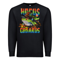 Black Hocus Croakus Halloween Frog Premium Sweatshirt - LillyAllenDesigns