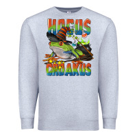 Heather Grey Hocus Croakus Halloween Frog Premium Sweatshirt - LillyAllenDesigns
