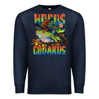 Navy Hocus Croakus Halloween Frog Premium Sweatshirt - LillyAllenDesigns