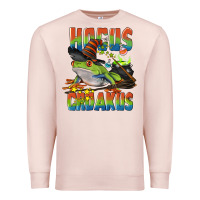 Pale Pink Hocus Croakus Halloween Frog Premium Sweatshirt - LillyAllenDesigns
