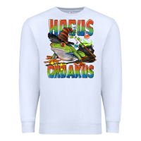 White Hocus Croakus Halloween Frog Premium Sweatshirt - LillyAllenDesigns