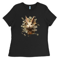 Black bad rabbit Ladies Tee - Unal Design