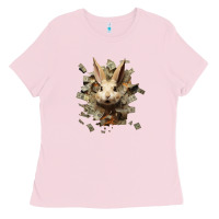 Bubblegum Pink bad rabbit Ladies Tee - Unal Design