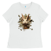 White bad rabbit Ladies Tee - Unal Design