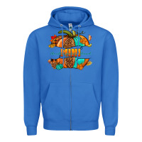True Royal Thankful grateful blessed mini pumpkin Zipper Hoodie - NancyCooperArtShop