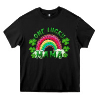 Black st patrick's day one lucky mama Heavy Core Tee - RanaPortraitStore
