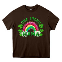 Chocolate Brown st patrick's day one lucky mama Heavy Core Tee - RanaPortraitStore