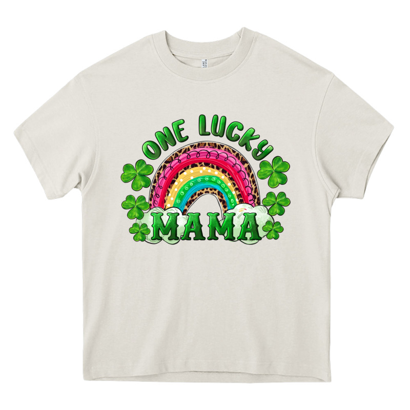 St Patrick's Day One Lucky Mama Heavy Core Tee by RanaPortraitStore | Teevron