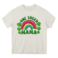 Cream st patrick's day one lucky mama Heavy Core Tee - RanaPortraitStore