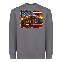 Storm american flag monster truck Heavyweight Sweatshirt - Artiststas