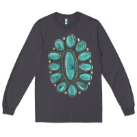 Smoke Turquoise Gemstone Jewelry Long Sleeve Tee - LillyAllenDesigns