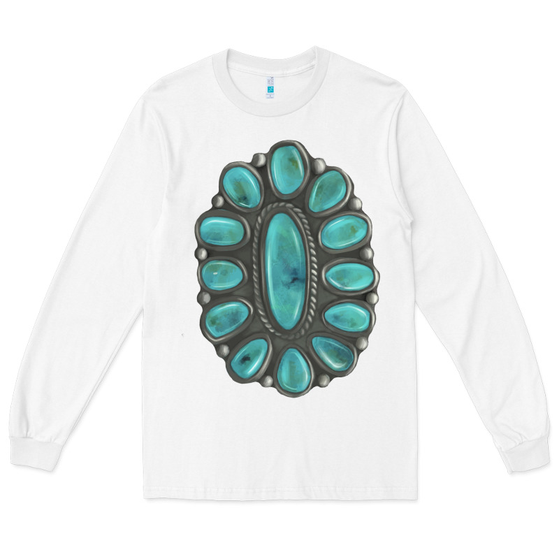 Turquoise Gemstone Jewelry Long Sleeve Tee by LillyAllenDesigns | Teevron